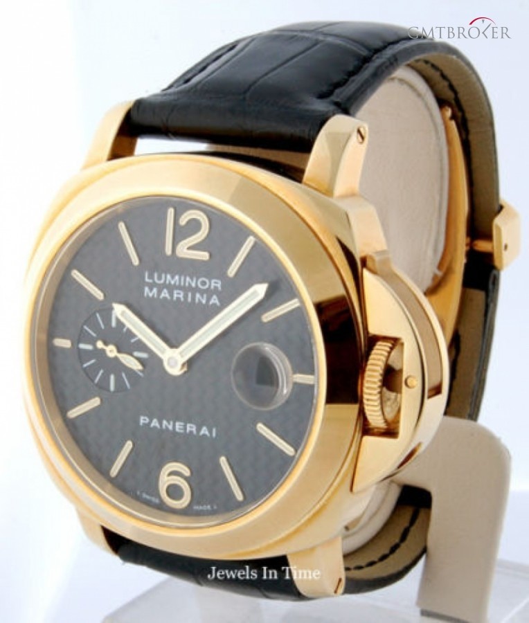 Panerai Luminor Marina 140 18k Gold 44m Mens Watch BoxPape Pam00140 435719