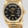 Rolex Day-Date 18k Yellow Gold Black Diamond Dial Automa