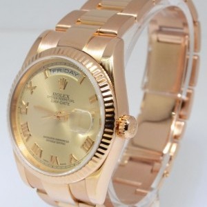 Rolex Day-Date 18k Pink Gold Rose Dial Mens Watch  Box 1 118235 339251