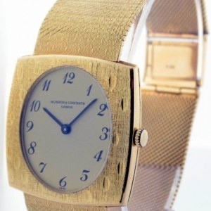 Vacheron Constantin Vintage Mens 18k Gold Bracelet Watch Mechanical 73 7395 157131