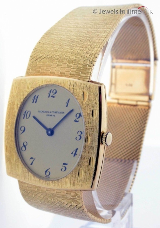 Vacheron Constantin Vintage Mens 18k Gold Bracelet Watch Mechanical 73 7395 157131