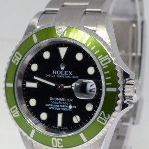 Rolex Green Submariner 50th Anniversary Steel Dive Watch 16610 404159