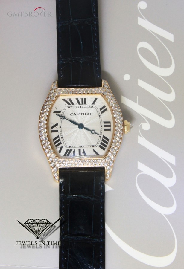 Cartier Tortue 18k Yellow Gold Diamond Manual Ladies Watch 2496 436247