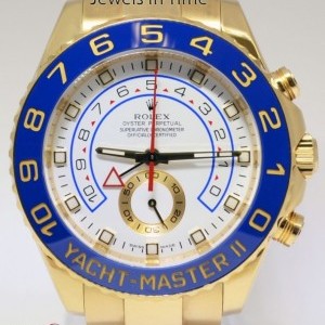 Rolex Yachtmaster II 18k Gold Ceramic Mens Watch  Box 11 nessuna 356627