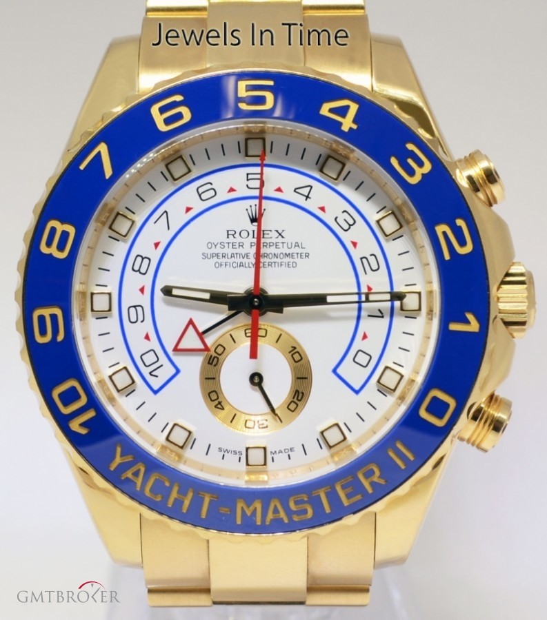 Rolex Yachtmaster II 18k Gold Ceramic Mens Watch  Box 11 nessuna 356627