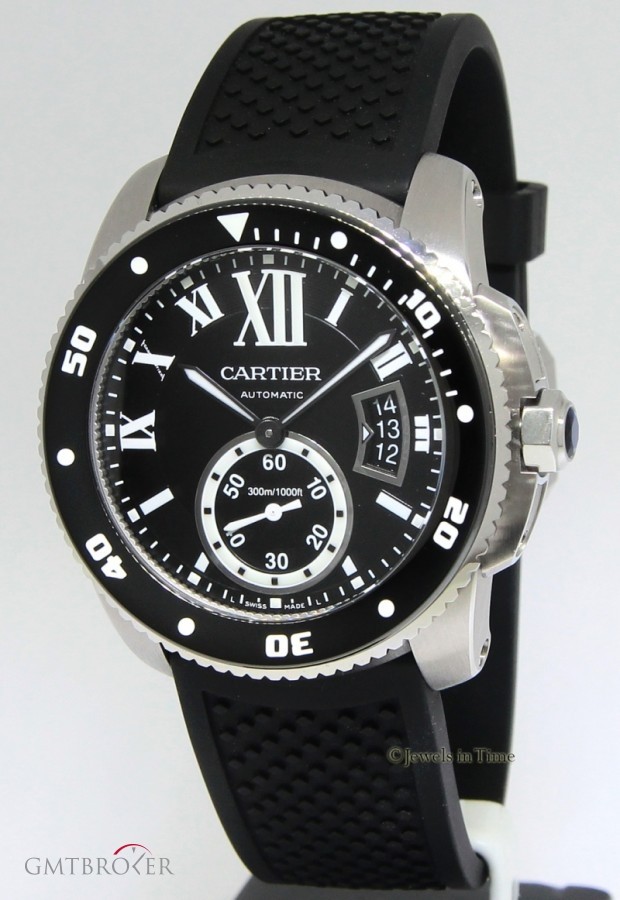 Cartier Calibre Stainless Steel Mens Divers Watch BoxPaper 3729W7100056 309979