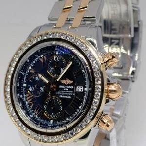 Breitling Chronomat Evolution Steel 18k  Diamond Watch BoxPa C13356 394451