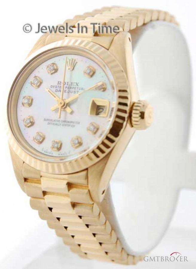 Rolex Ladies Datejust 18K Yellow Gold Automatic Watch w nessuna 156891