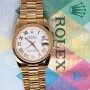 Rolex Datejust President 18k Yellow Gold White Dial Mids