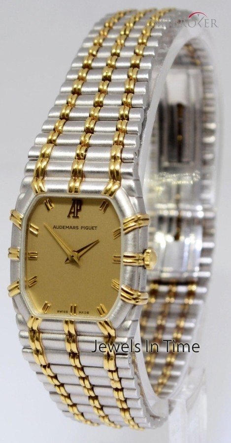 Audemars Piguet Ladies Bamboo 18k White  Yellow Gold Quartz Watch C22335 374509