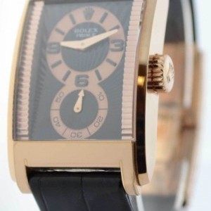 Rolex Mens Prince 18k Everose Rose Gold Watch Box  Paper 5442 156821