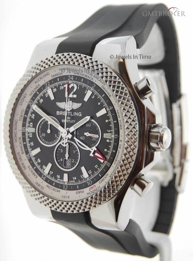 Breitling Bentley Mens Watch Stainless Steel Automatic GMT C A47362 161849