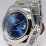 Rolex Datejust II Steel Mens Automatic Watch Blue Roman