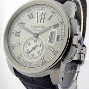 Cartier Mens Calibre de  Watch Automatic Steel 42mm W71000 nessuna 158723