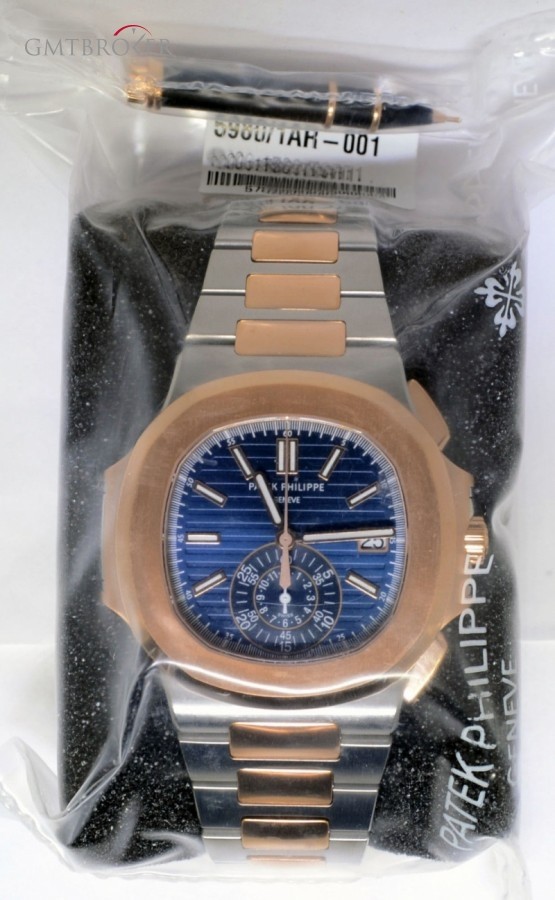 Patek Philippe Nautilus Chronograph Steel  18k Rose Gold Watch Bo 5980/1AR-001 390715