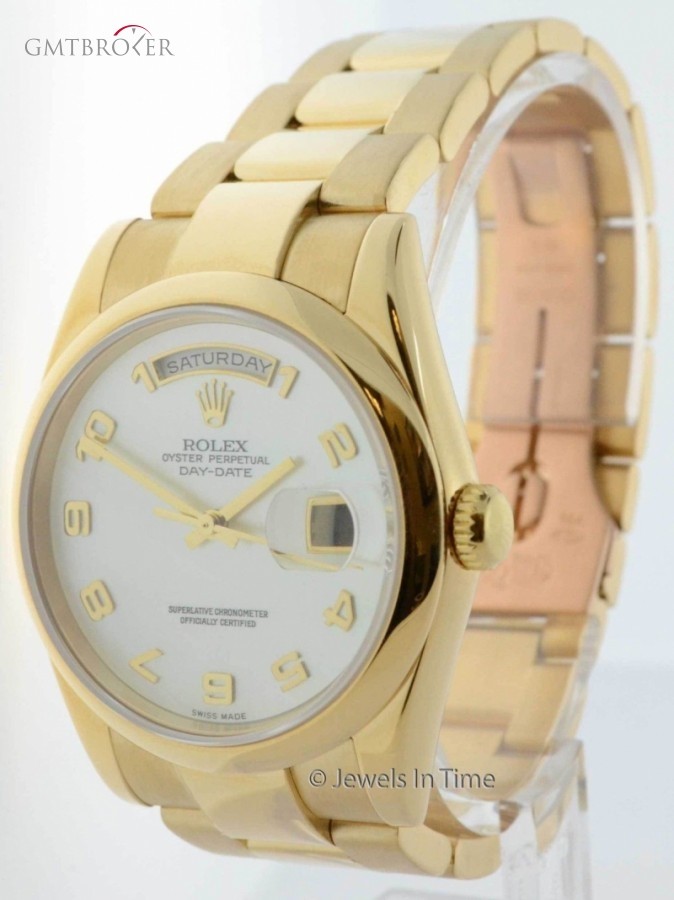 Rolex Mens Day Date Automatic Watch Mother Of Pearl Dial 118208 157525