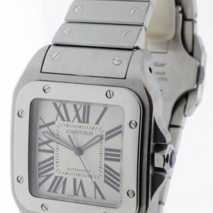 Cartier Santos 100 XL Stainless Steel Mens Automatic Watch W200737G 157857