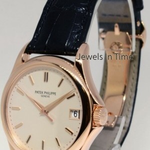 Patek Philippe Calatrava 18k Rose Gold Watch BoxPapers  Deployant 5127R 379543