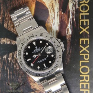 Rolex Explorer II Stainless Steel Black Dial Mens Watch 16570 427955