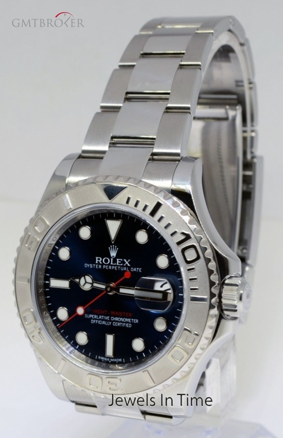 Rolex Yacht-Master Steel  Platinum Blue Dial Watch  Card 116622 391901