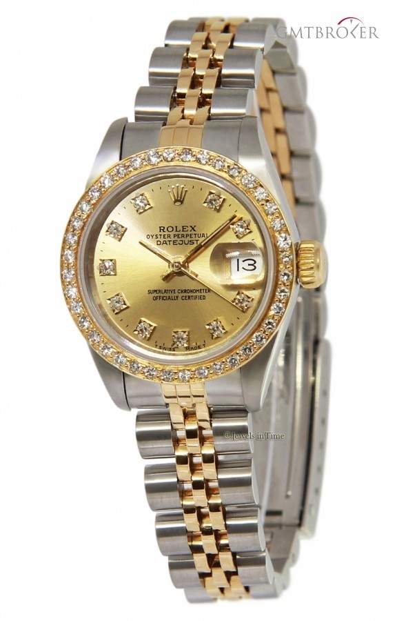 Rolex Ladies Datejust 18k Yellow Gold  Stainless Steel D 69173 158017