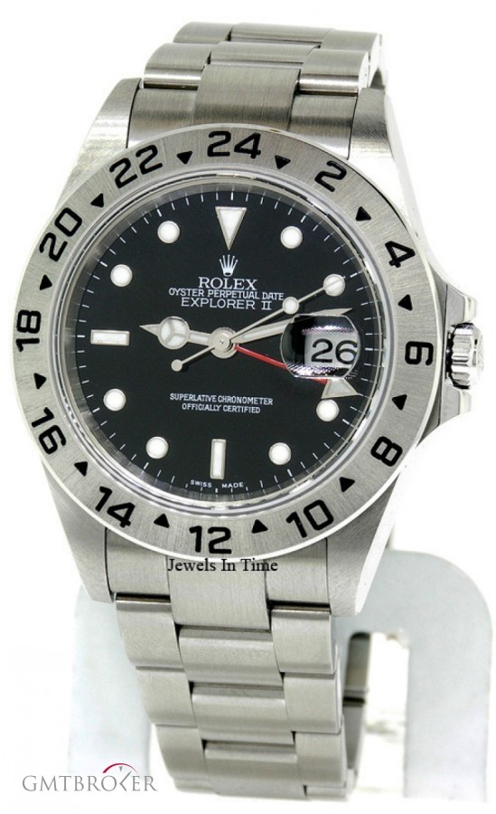 Rolex Explorer II Stainless Steel Black Dial Mens Watch 16570 161311