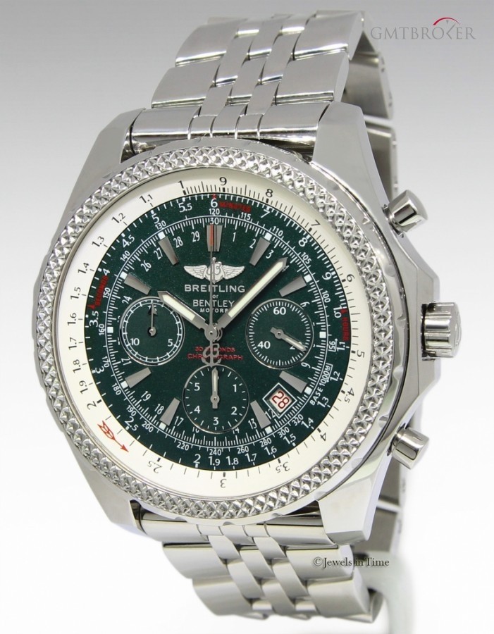 Breitling Bentley Motors Chronograph Stainless Steel Green D A25362 160309