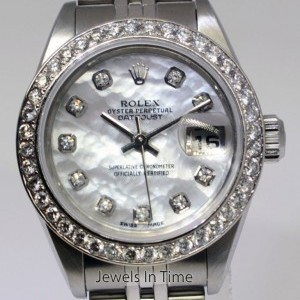 Rolex Ladies Datejust Steel 18k Gold MOP  Diamond Watch Datejust 413901