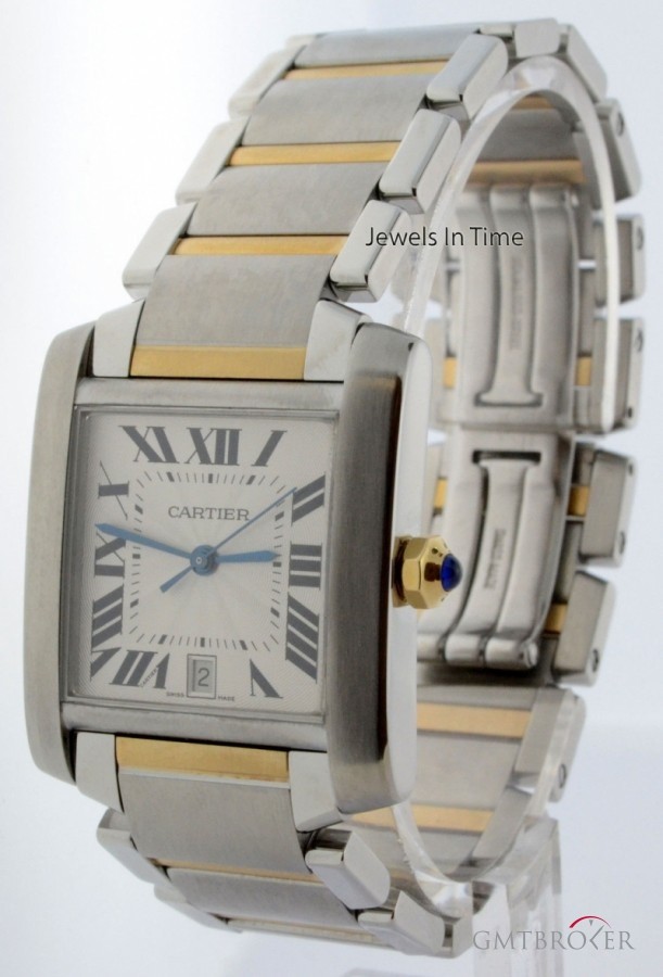 Cartier Tank Francaise 18k Gold  Steel Automatic Mens Watc 2302 160457