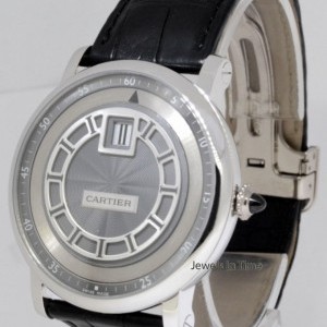 Cartier Rotonde De  Jumping Hours Watch 18k White Gold 42m W1553851 160093