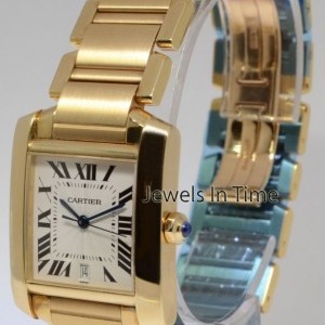 Cartier Tank Francaise 18k Yellow Gold Large Automatic Wat 1840 352573