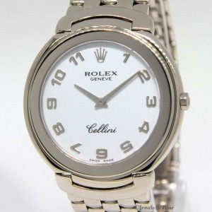 Rolex Cellini 18k White Gold White Dial 37mm Quartz Mens 6623 161819