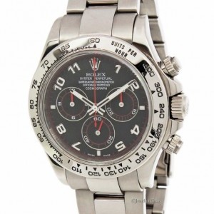 Rolex Mens Daytona 18k White Gold Chronograph Watch BoxP 116509 458211