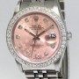 Rolex Datejust Stainless Steel Pink Flower Diamond DialB