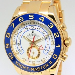 Rolex Yachtmaster II 18k Yellow Gold Ceramic Mens Watch nessuna 245795