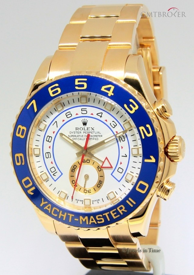 Rolex Yachtmaster II 18k Yellow Gold Ceramic Mens Watch nessuna 245795
