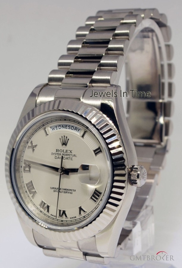 Rolex Day Date II 18k White Gold Mens Automatic Watch  B 218239 391743