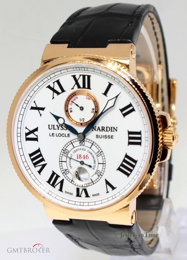 Ulysse Nardin Maxi Marine Chronometer 18k Rose Gold Mens Watch B 266-67 397849