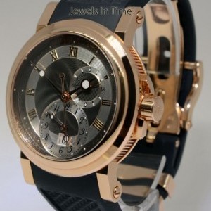 Breguet Marine GMT 18k Rose Gold Automatic Mens Watch  Box 5857 362441