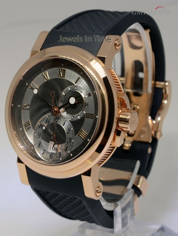 Breguet Marine GMT 18k Rose Gold Automatic Mens Watch  Box 5857 362441