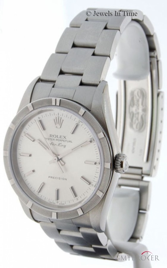 Rolex Air-King Stainless Steel Silver Dial Automatic Men 14010M 369969