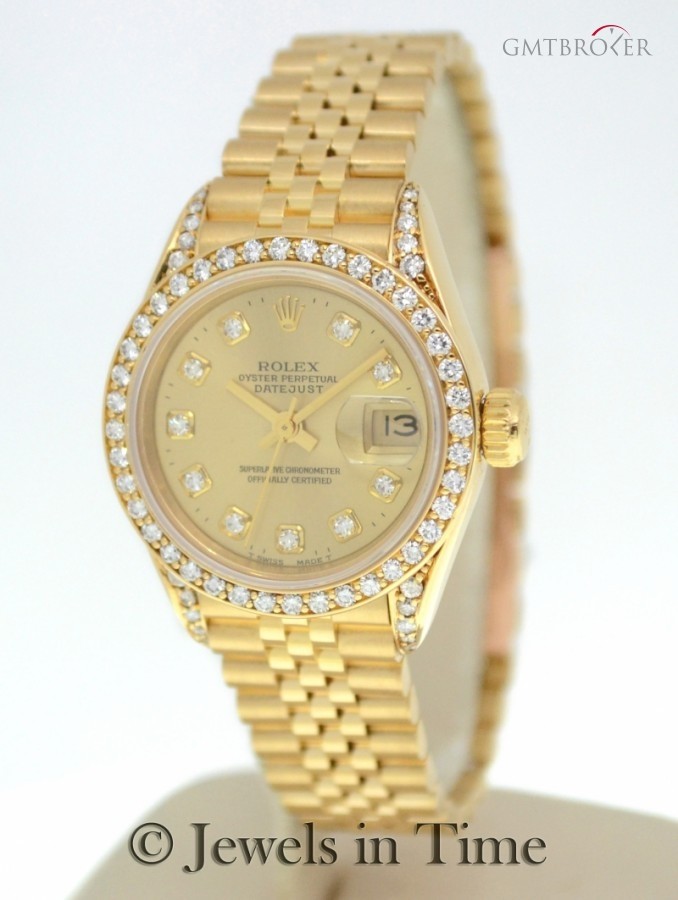Rolex Datejust 69138 R 18k Yellow Gold Diamond Dial Beze 69138 155867