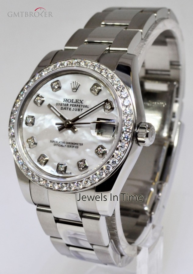 Rolex Midsize 31 Datejust Steel Watch Diamond Bezel  Dia 178274 468941
