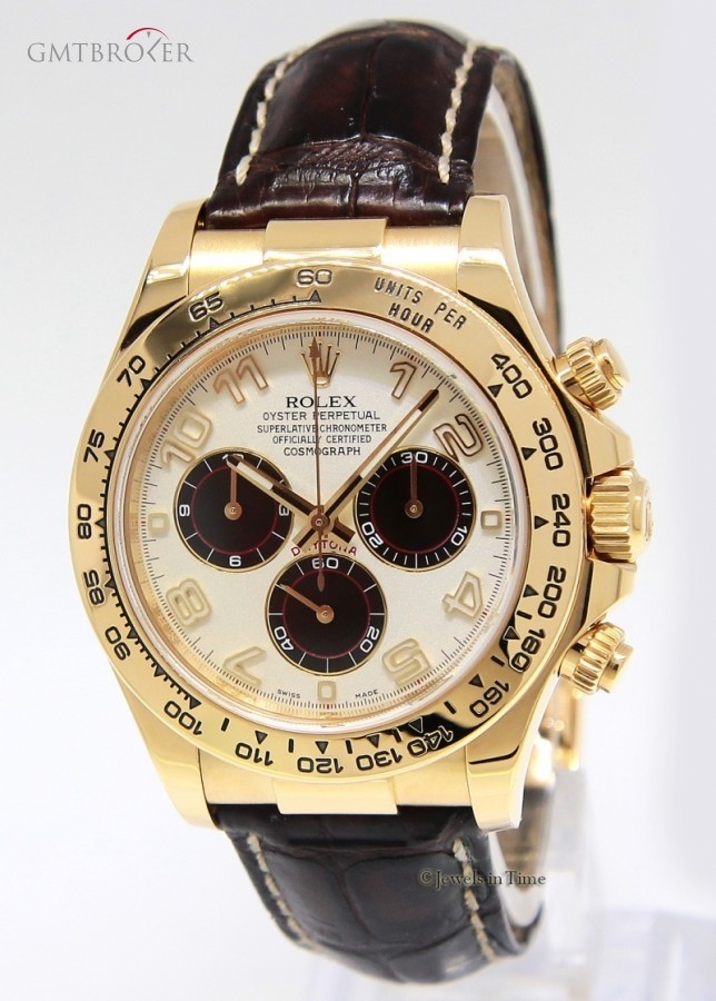 Rolex Daytona 18k Gold Chronograph Mens Watch Panda Dial 116518 160779
