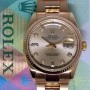 Rolex Day-Date 18k Rose Gold Diamond Dial Mens Watch Box