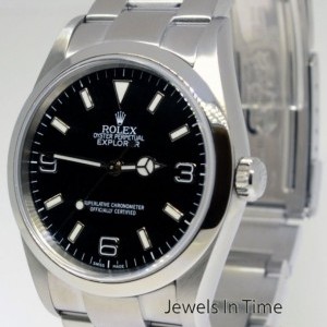 Rolex Explorer Stainless Steel Black Dial Mens Automatic 114270 290101
