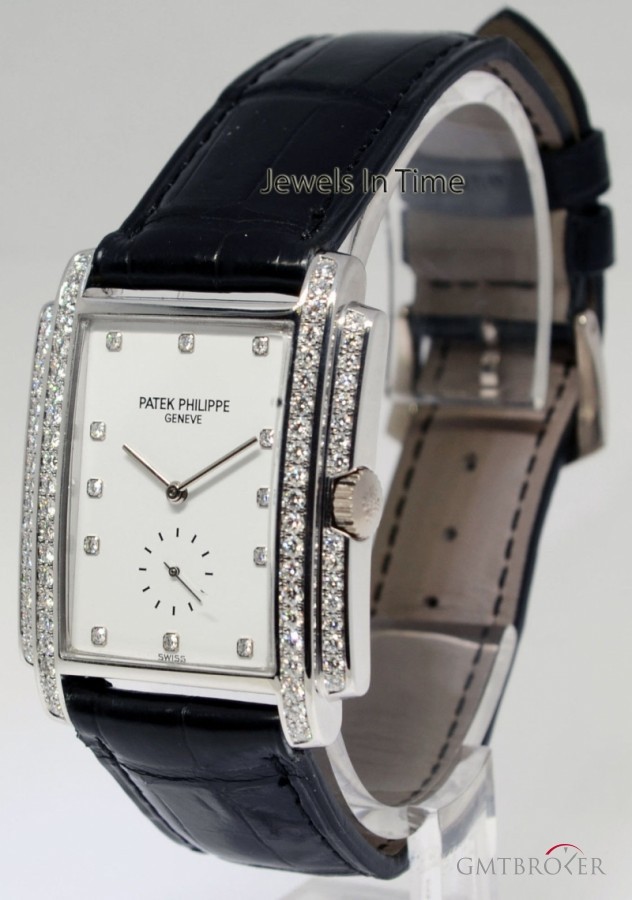 Patek Philippe Gondolo 18k White Gold  Diamond Mens Watch  Box 50 5025 246277