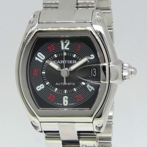 Cartier Roadster Stainless Steel Black Dial Automatic Mens 2510 162575