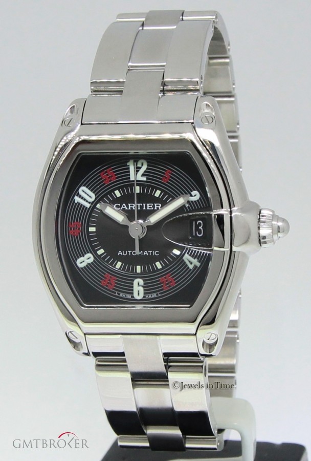 Cartier Roadster Stainless Steel Black Dial Automatic Mens 2510 162575