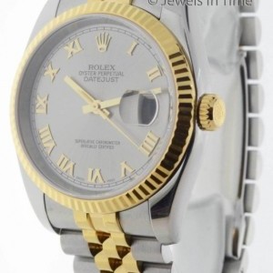 Rolex Mens Datejust 116233 D 18k Gold  Steel Watch Box 116233 156033